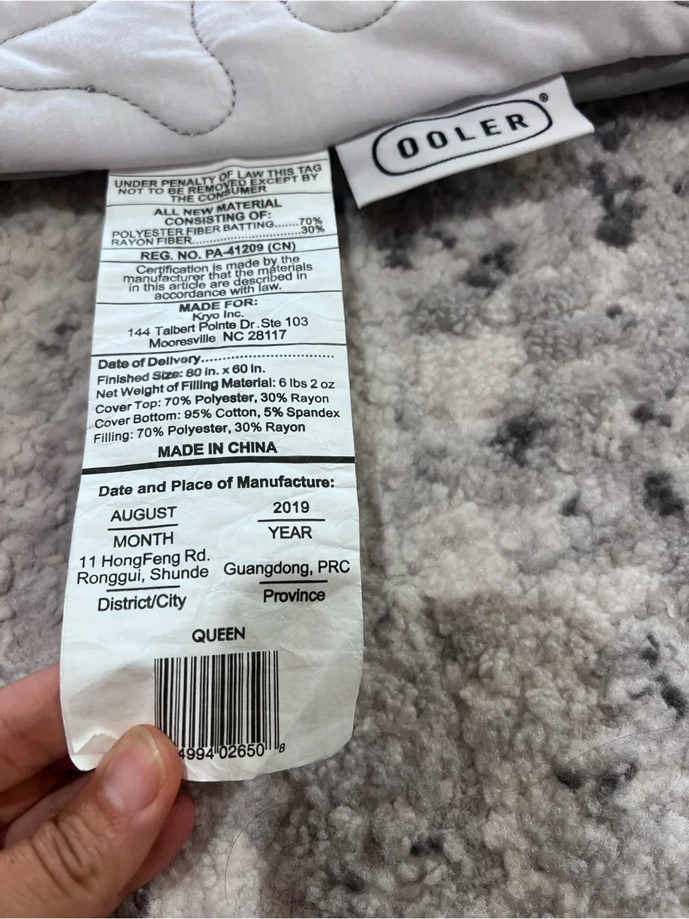 Ooler ChiliSleep Dual Zone – WE Queen Mattress Pad FOR PARTS ONLY